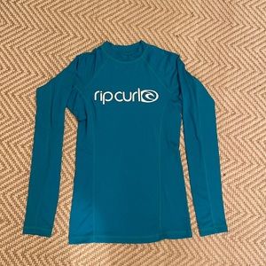RIP CURL women’s blue long-sleeved SPF50 rashguard